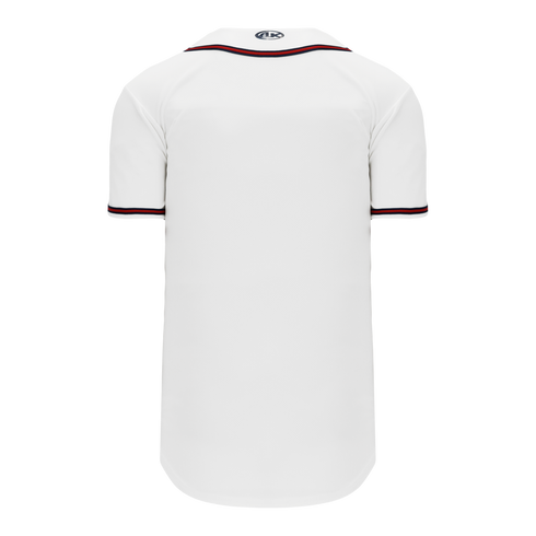 Athletic Knit Full Button Baseball Jersey with Braided Trim (BA5500)